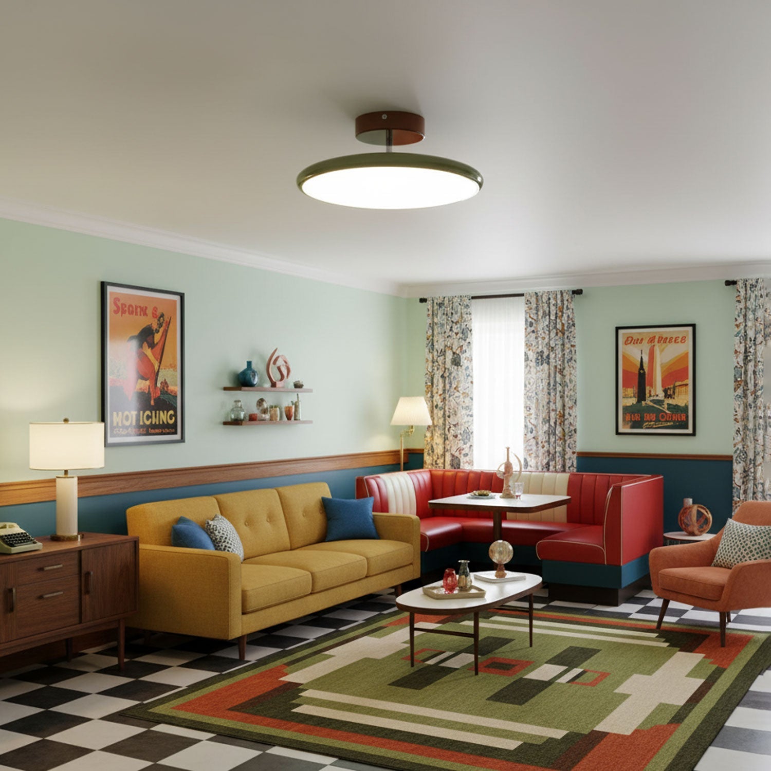 Adjustable LED Ceiling Lamp | Customizable Ambient Lighting for Indoor Spaces, Sloped Ceiling Compatible