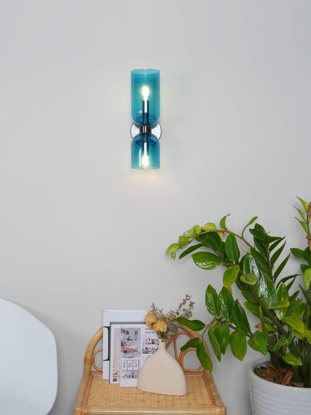 Edie Wall Lamp | Opal Glass Shade, Metal Body & Ideal for Indoor Use in Modern Spaces