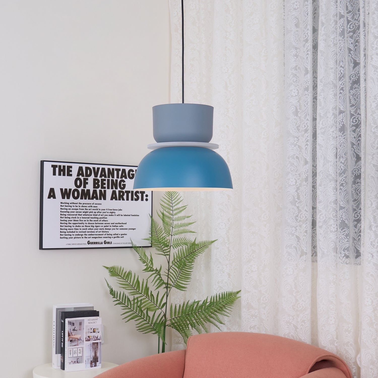 Etta Series Pendant Light | Colorful Geometric Design, LED Compatible & Ideal for Modern Indoor Spaces