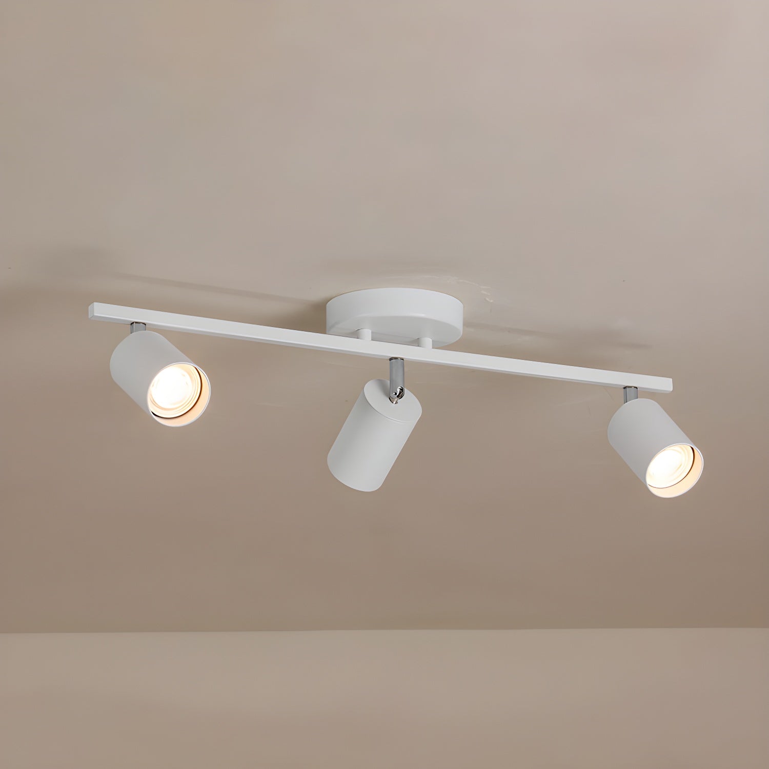 LED Ceiling Light | Adjustable Spotlight Heads with Gold Accents for Living Spaces and Galleries