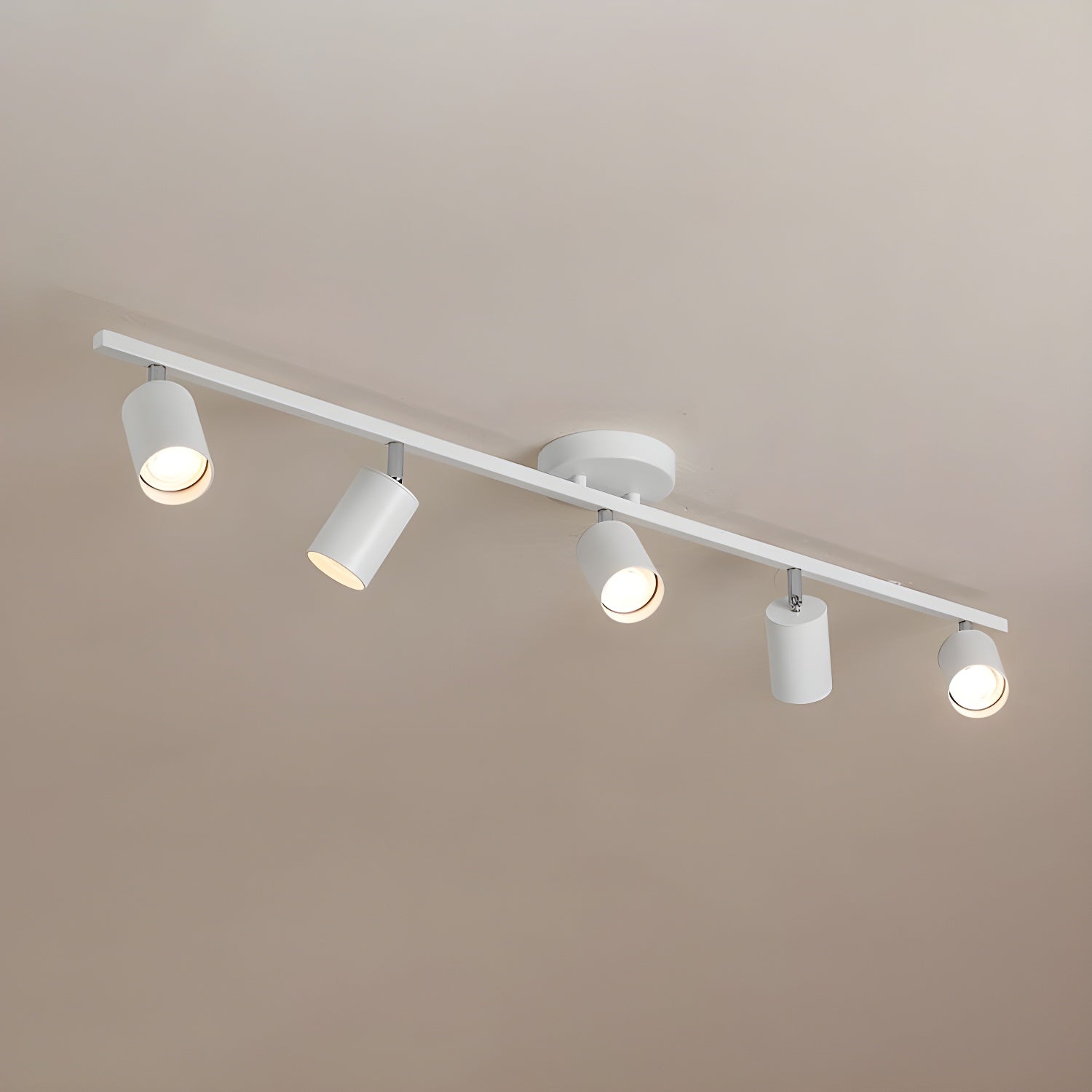 LED Ceiling Light | Adjustable Spotlight Heads with Gold Accents for Living Spaces and Galleries
