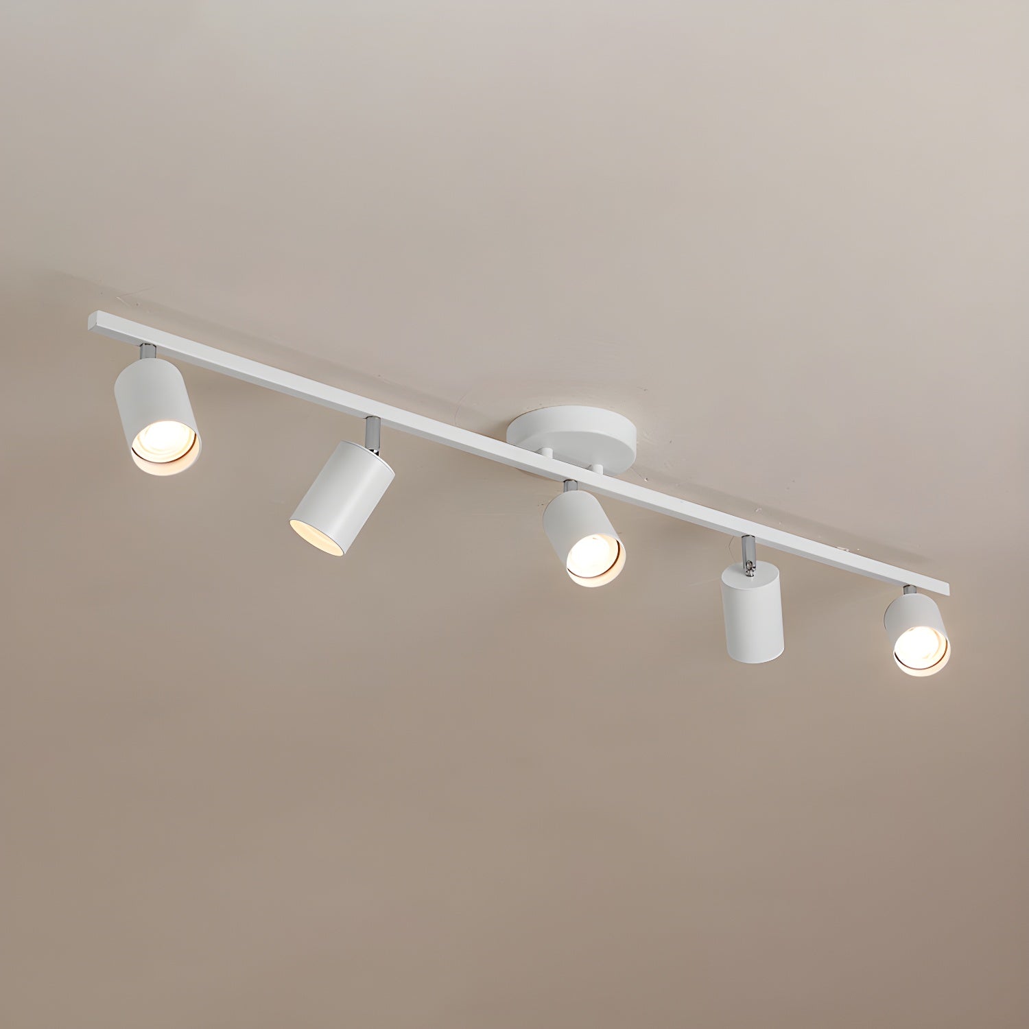 LED Ceiling Light | Adjustable Spotlight Heads with Gold Accents for Living Spaces and Galleries
