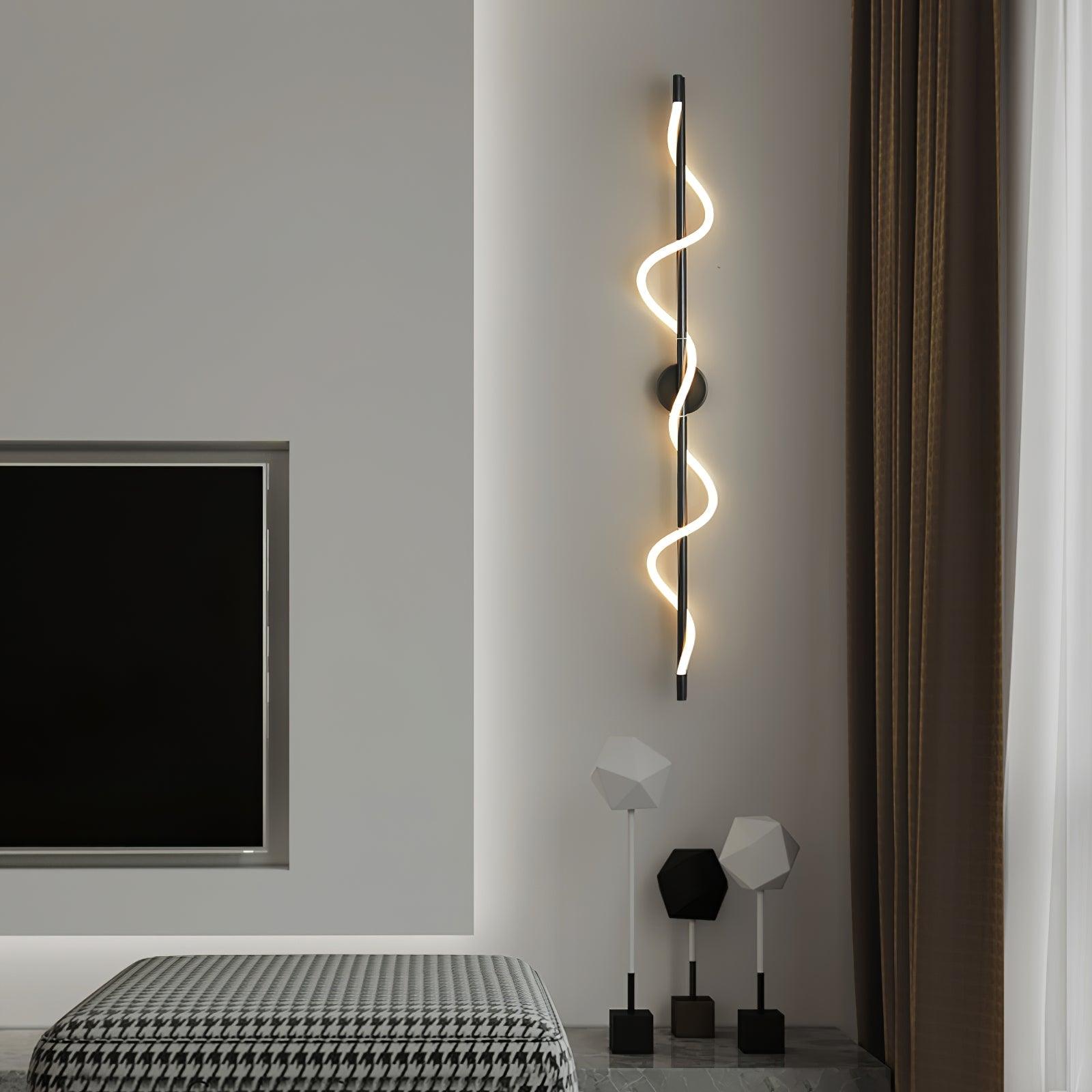 Flexible Linear Curve Wall Lamp - Adjustable Modern Lighting Fixture for Living Room & Hallway Decor