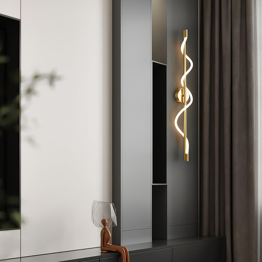 Flexible Linear Curve Wall Lamp - Adjustable Modern Lighting Fixture for Living Room & Hallway Decor