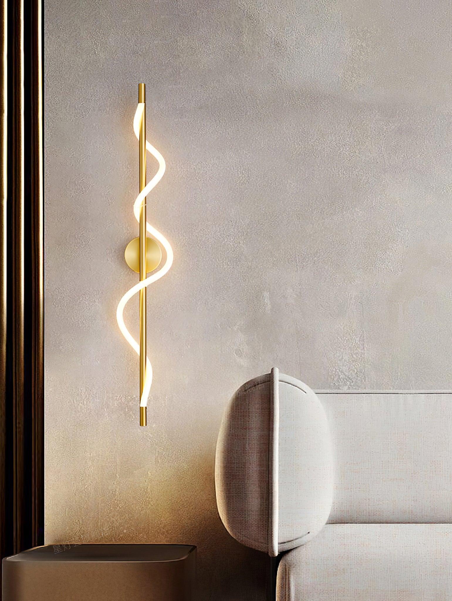 Flexible Linear Curve Wall Lamp - Adjustable Modern Lighting Fixture for Living Room & Hallway Decor