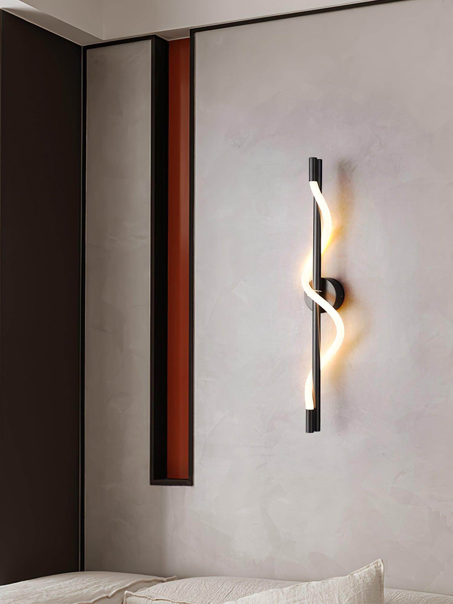 Flexible Linear Curve Wall Lamp - Adjustable Modern Lighting Fixture for Living Room & Hallway Decor