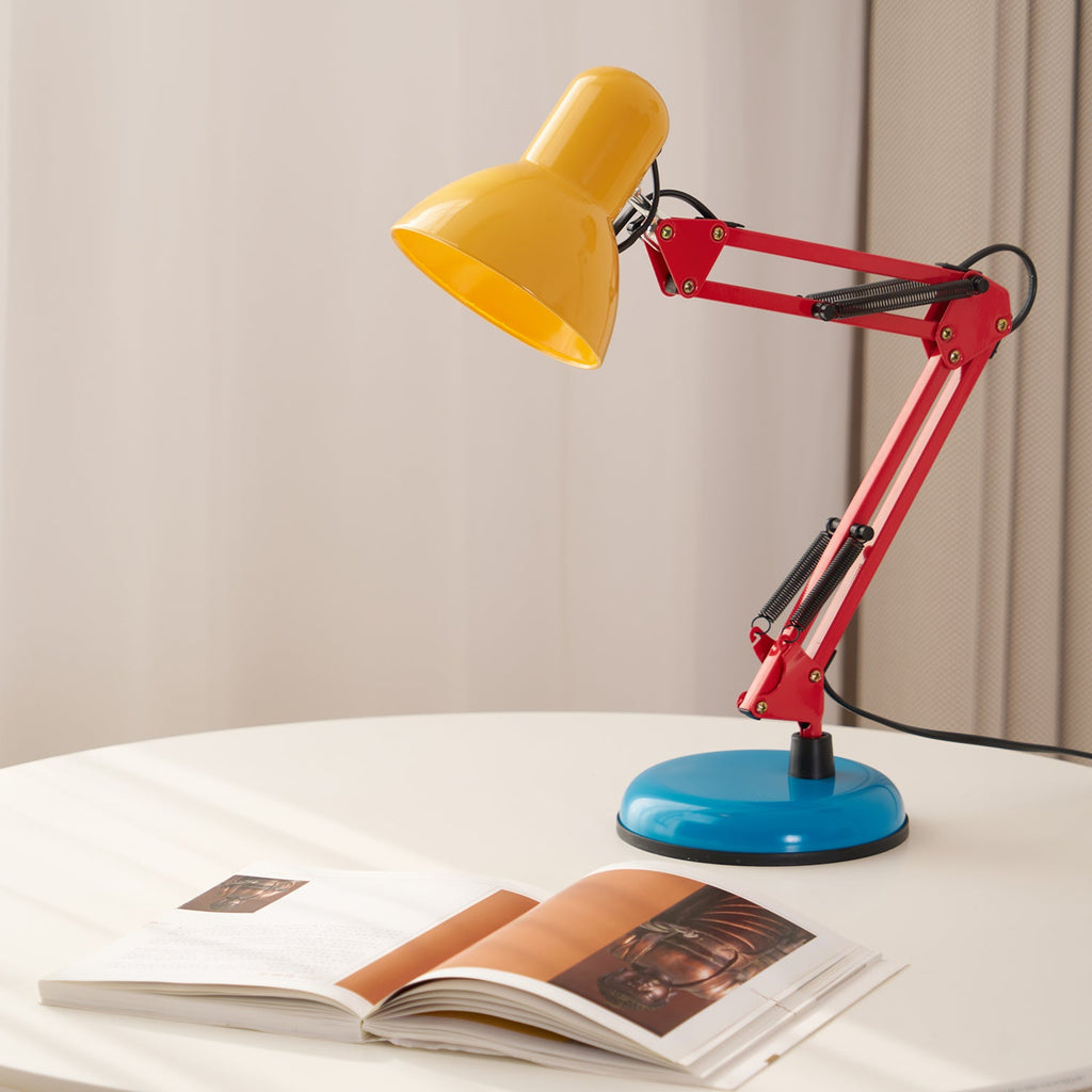 LED Table Lamp with Adjustable Arm and Shade - Modern Lighting for Home Office & Living Room Use