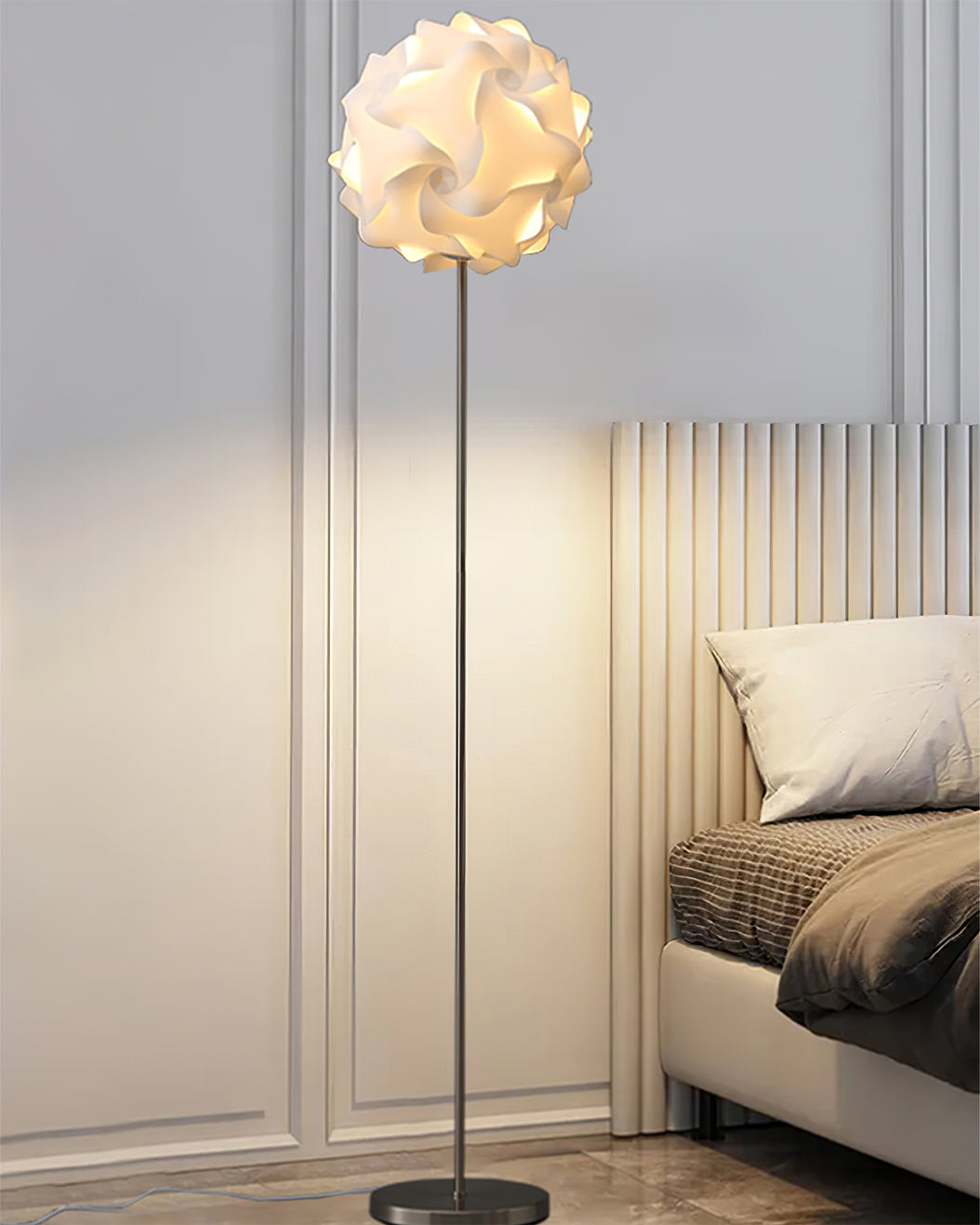 LED Flower Floor Lamp with Adjustable Height and Colorful Petals for Living Room & Bedroom Decor