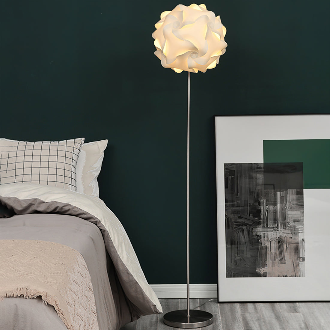 LED Flower Floor Lamp with Adjustable Height and Colorful Petals for Living Room & Bedroom Decor