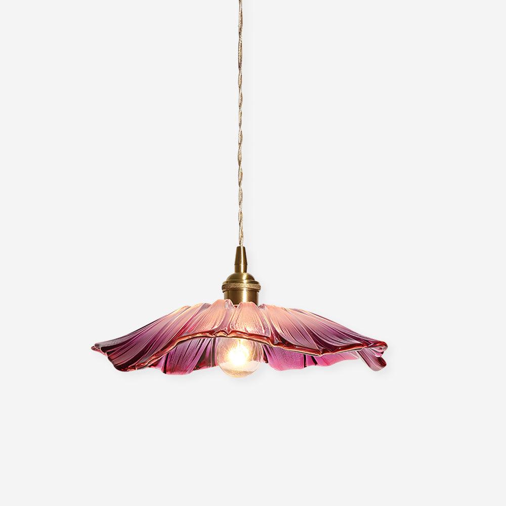Flower Glass Pendant Light Fixture - Modern Floral Design for Kitchen, Dining Room & Living Room Illumination