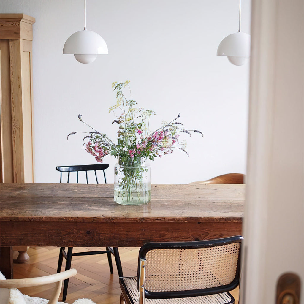 LED Flowerpot Pendant Light Fixture - Modern Hanging Lamp for Kitchen, Dining Room & Living Room Decor