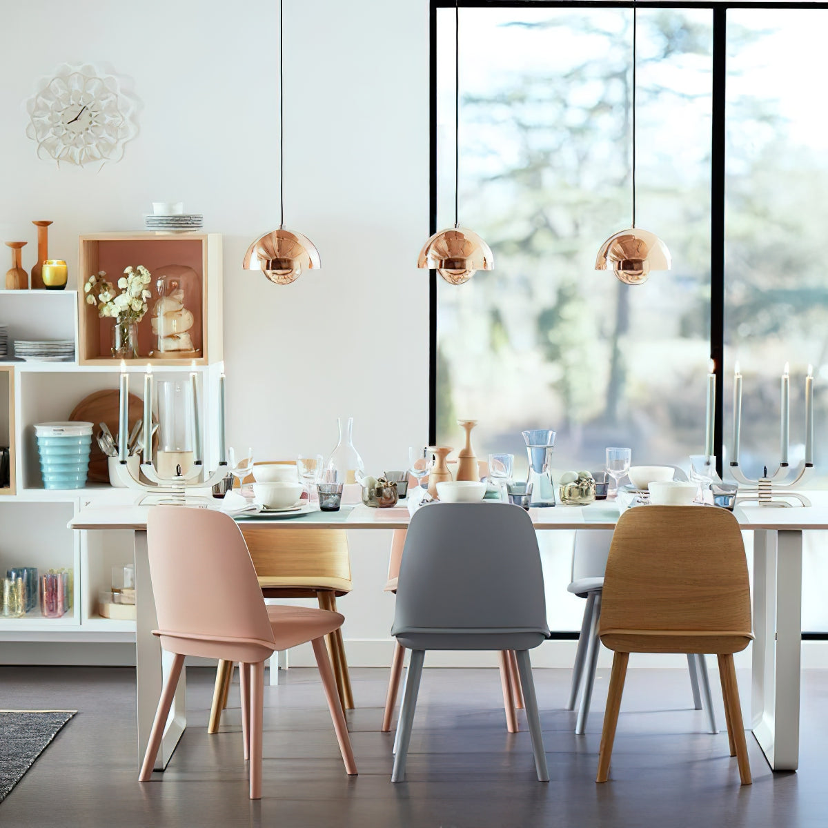 LED Flowerpot Pendant Light Fixture - Modern Hanging Lamp for Kitchen, Dining Room & Living Room Decor