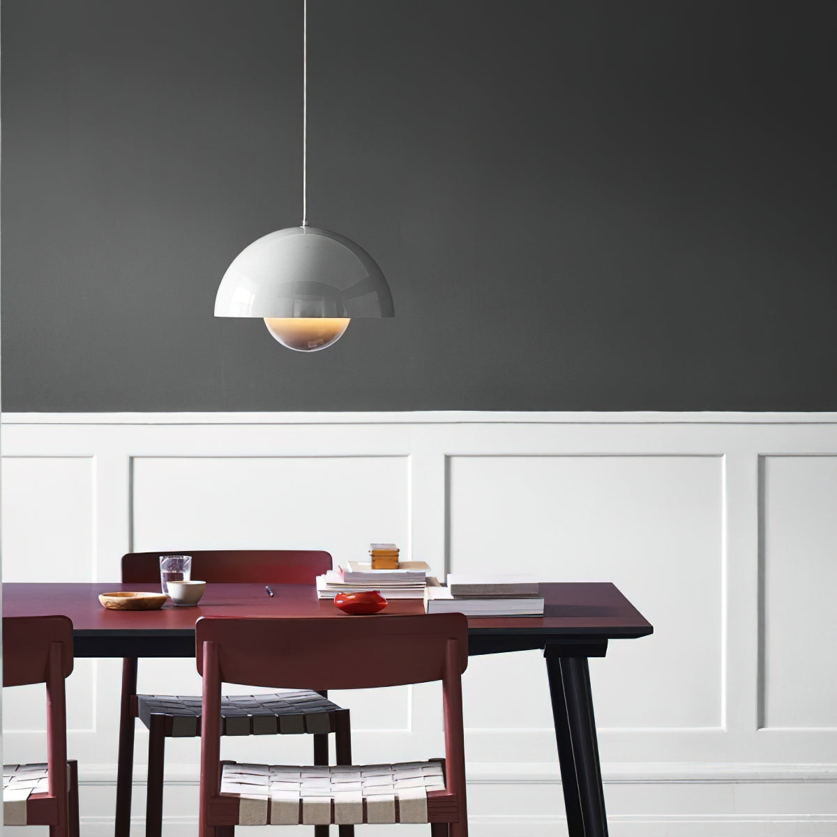 LED Flowerpot Pendant Light Fixture - Modern Hanging Lamp for Kitchen, Dining Room & Living Room Decor