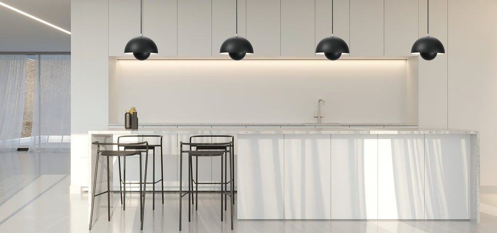 LED Flowerpot Pendant Light Fixture - Modern Hanging Lamp for Kitchen, Dining Room & Living Room Decor