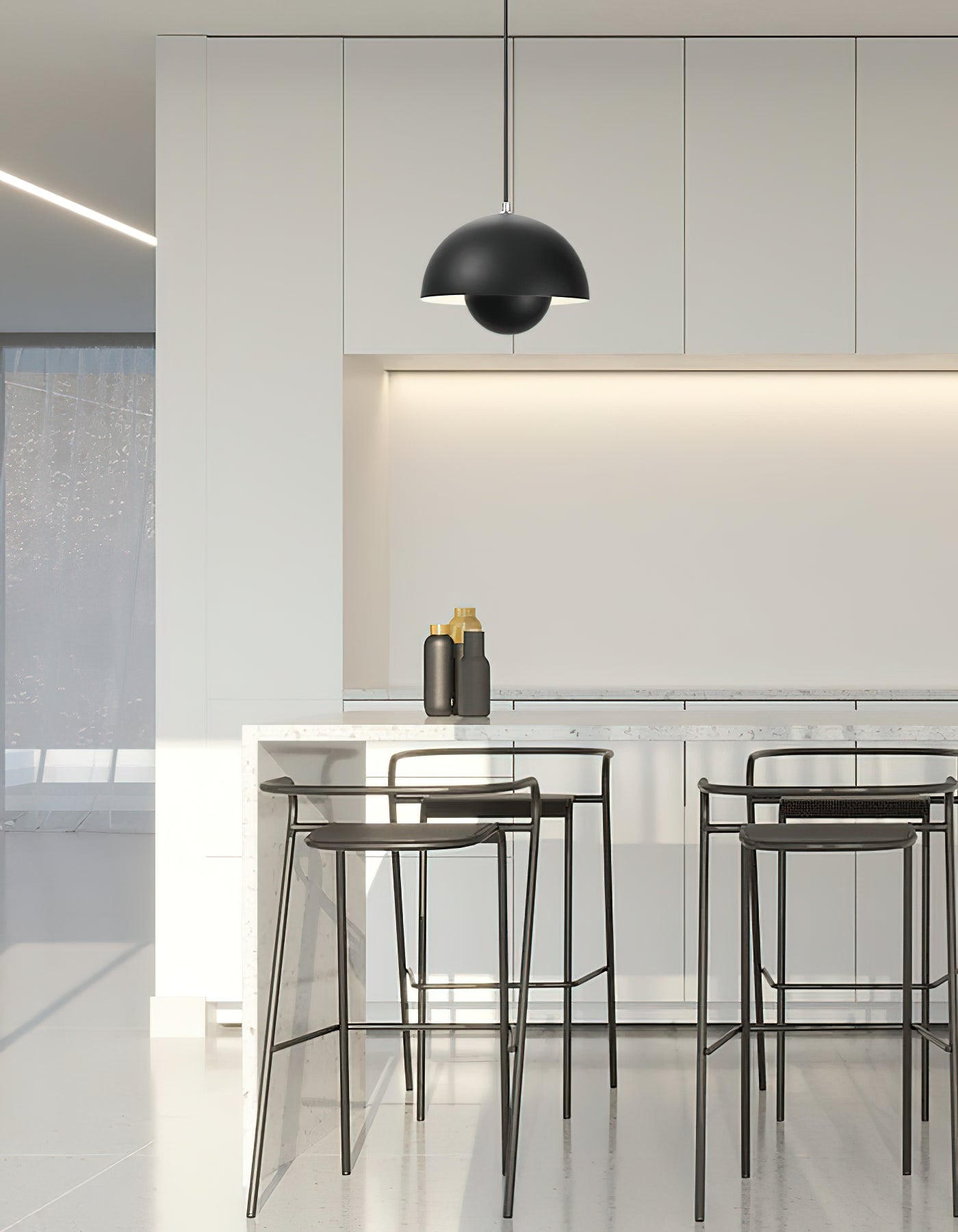 LED Flowerpot Pendant Light Fixture - Modern Hanging Lamp for Kitchen, Dining Room & Living Room Decor