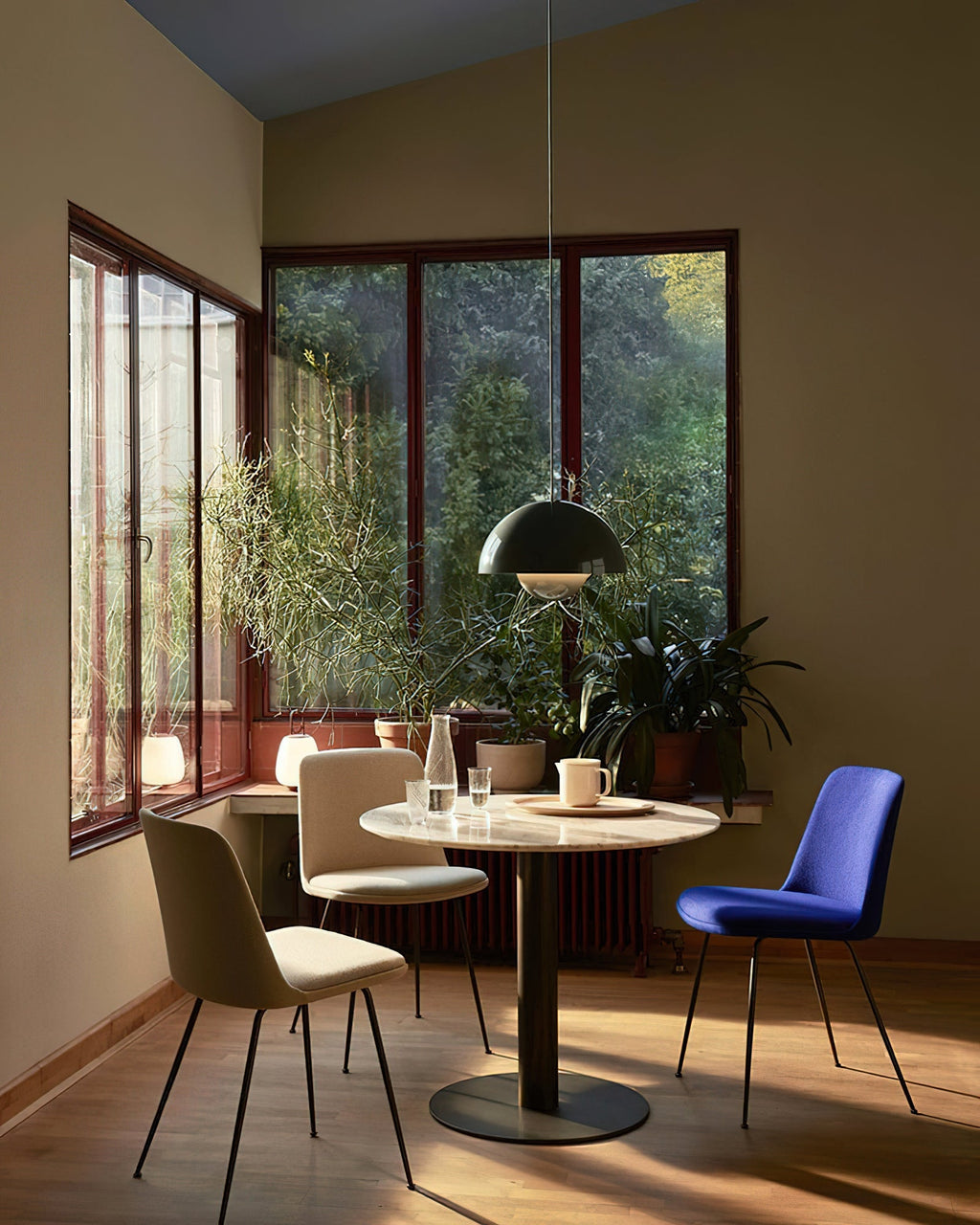 LED Flowerpot Pendant Light Fixture - Modern Hanging Lamp for Kitchen, Dining Room & Living Room Decor