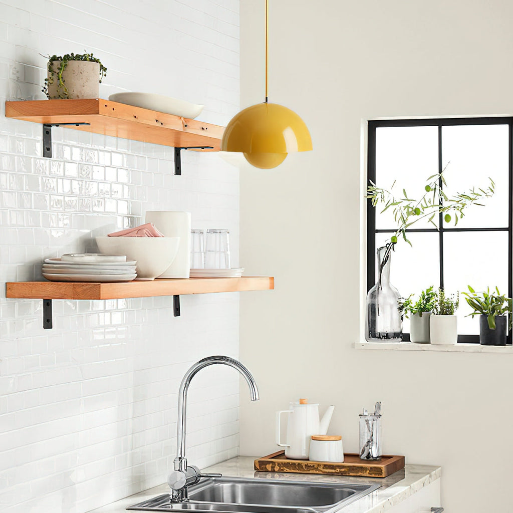 LED Flowerpot Pendant Light Fixture - Modern Hanging Lamp for Kitchen, Dining Room & Living Room Decor