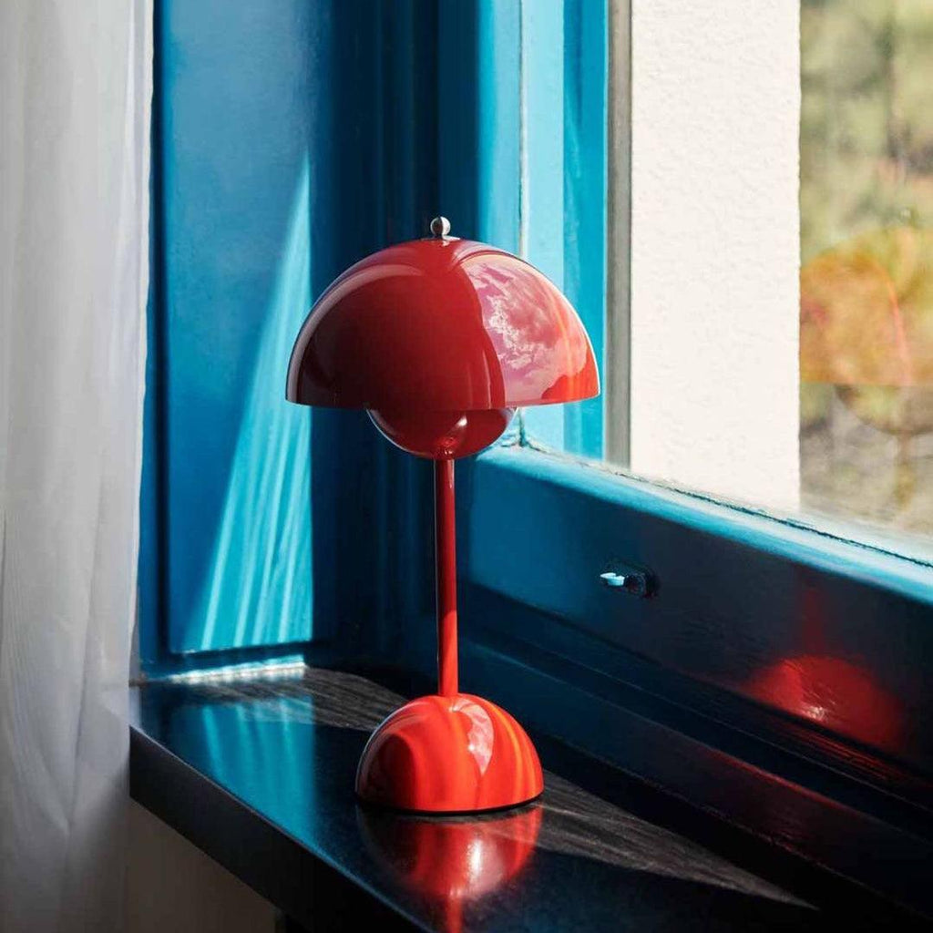 Flowerpot Portable Table Lamp with Adjustable Brightness for Bedroom, Living Room & Office Use