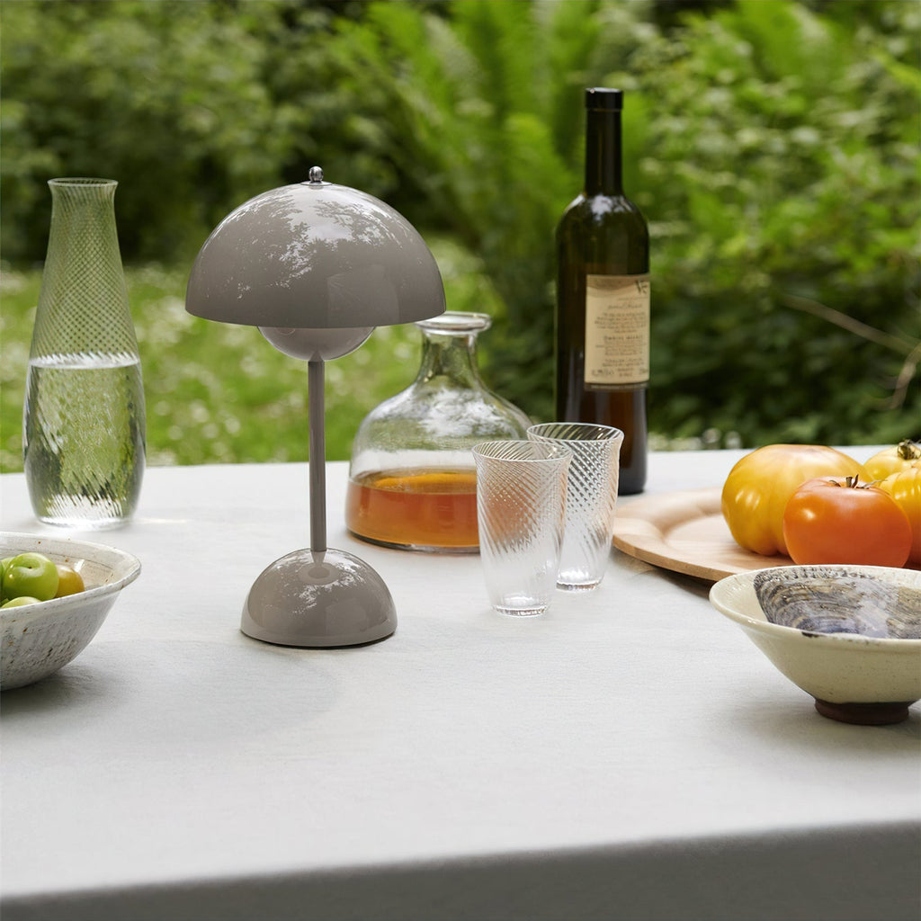 Flowerpot Portable Table Lamp with Adjustable Brightness for Bedroom, Living Room & Office Use