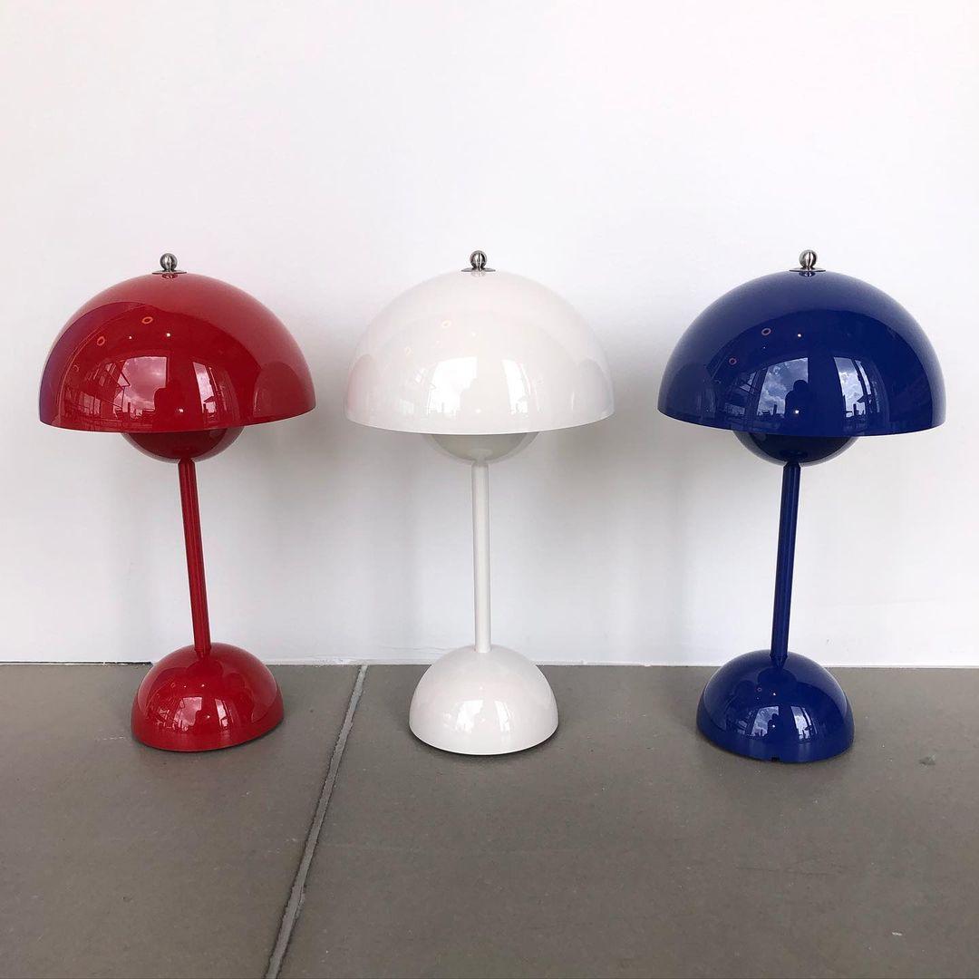 Flowerpot Portable Table Lamp with Adjustable Brightness for Bedroom, Living Room & Office Use