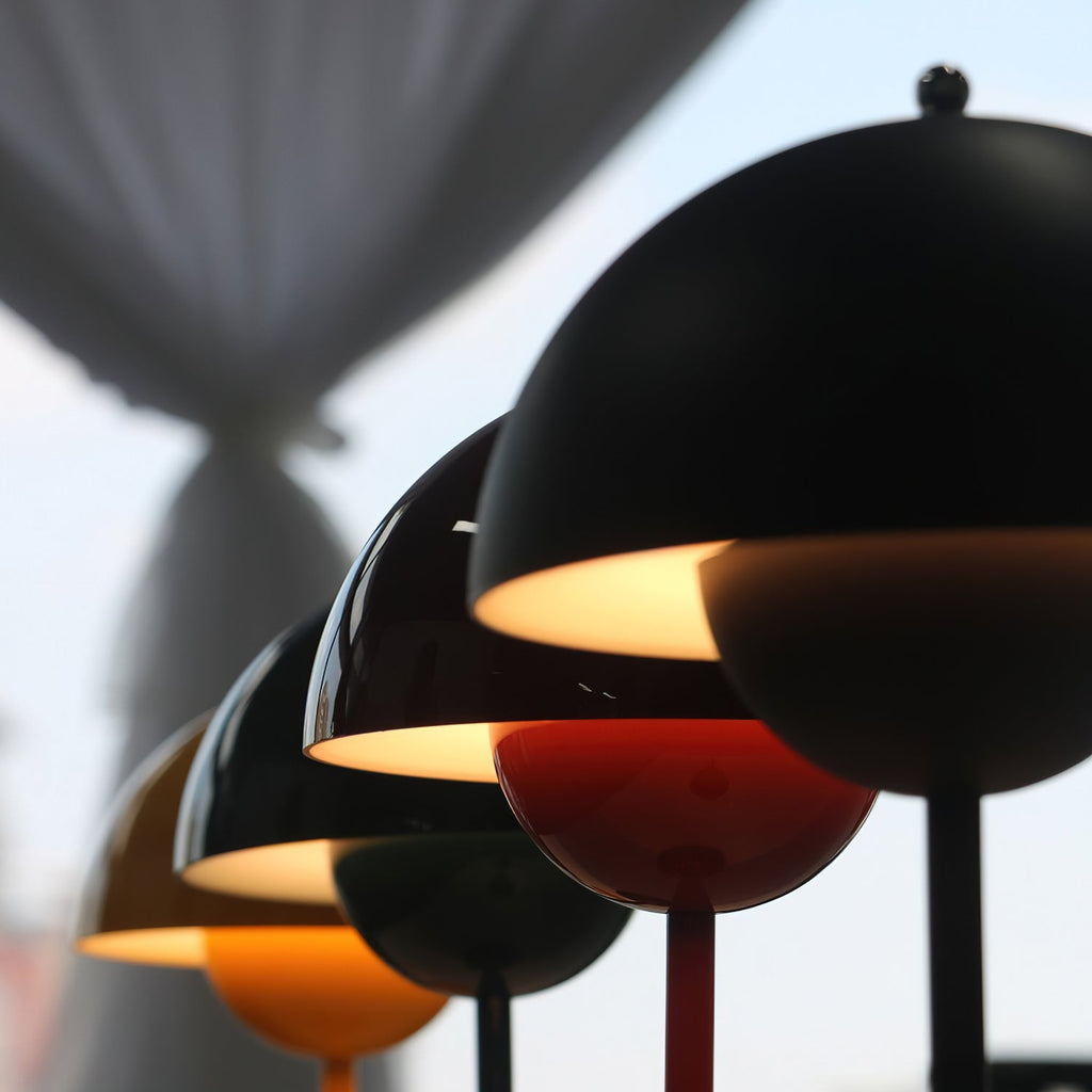 Flowerpot Portable Table Lamp with Adjustable Brightness for Bedroom, Living Room & Office Use