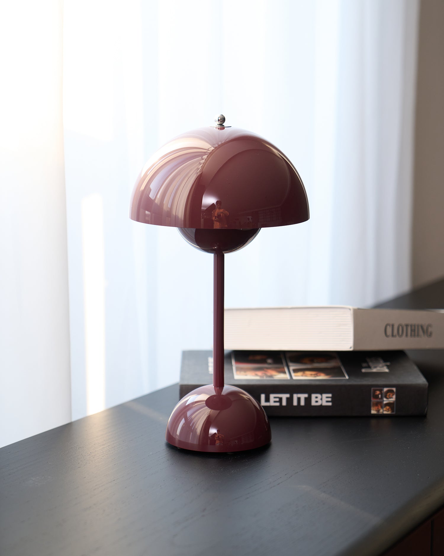 Flowerpot Portable Table Lamp with Adjustable Brightness for Bedroom, Living Room & Office Use