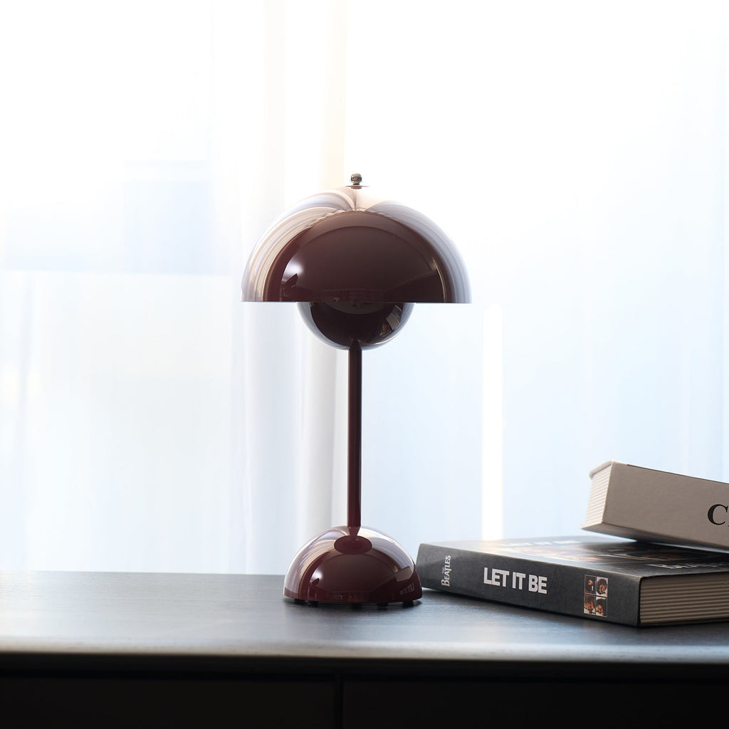 Flowerpot Portable Table Lamp with Adjustable Brightness for Bedroom, Living Room & Office Use