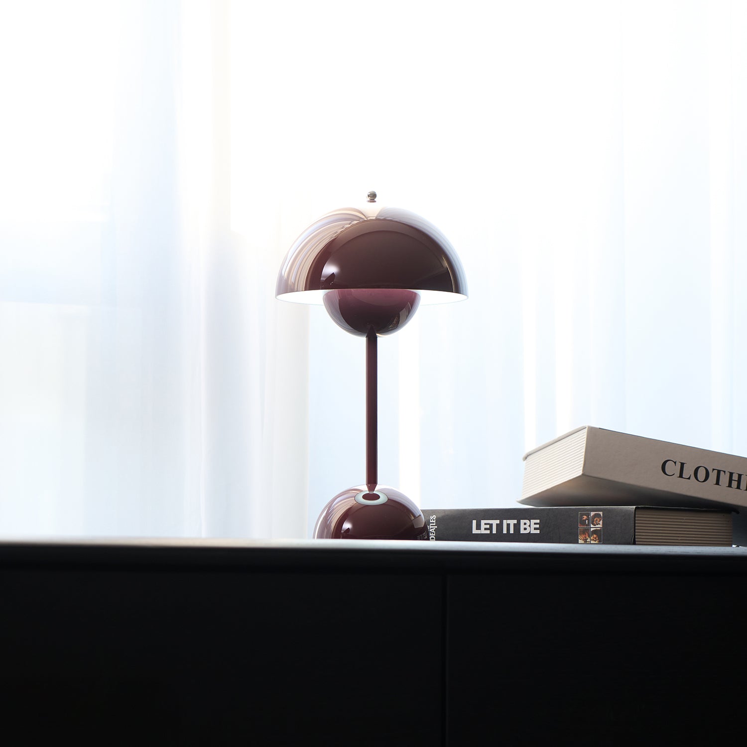 Flowerpot Portable Table Lamp with Adjustable Brightness for Bedroom, Living Room & Office Use