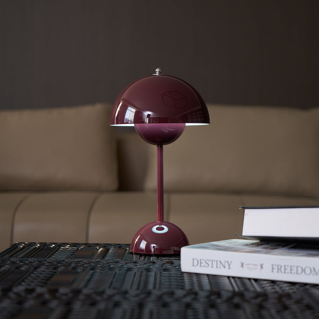 Flowerpot Portable Table Lamp with Adjustable Brightness for Bedroom, Living Room & Office Use