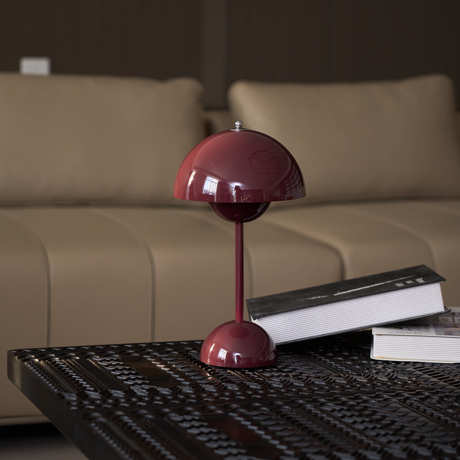 Flowerpot Portable Table Lamp with Adjustable Brightness for Bedroom, Living Room & Office Use