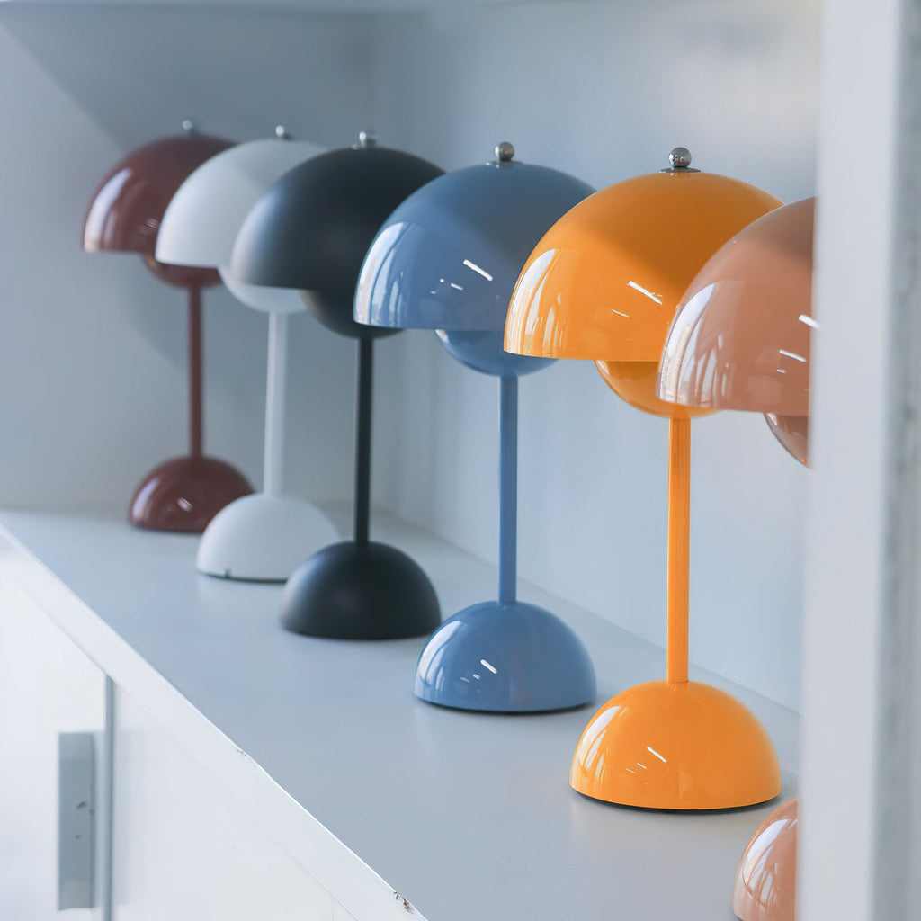 Flowerpot Portable Table Lamp with Adjustable Brightness for Bedroom, Living Room & Office Use