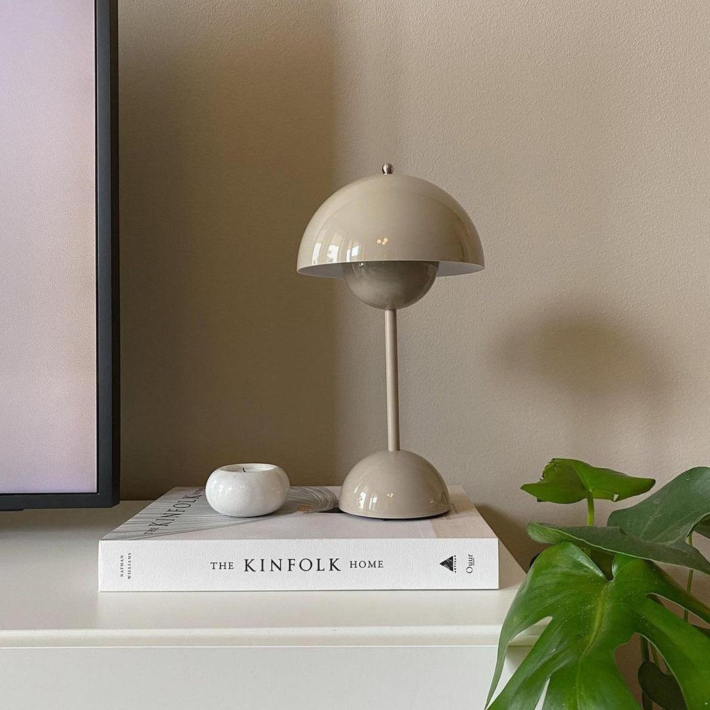 Flowerpot Portable Table Lamp with Adjustable Brightness for Bedroom, Living Room & Office Use