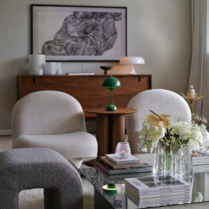 Flowerpot Portable Table Lamp with Adjustable Brightness for Bedroom, Living Room & Office Use