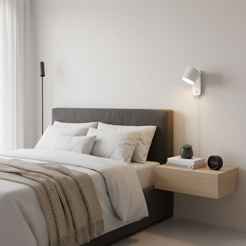 Rotatable Cylinder Plug-in Wall Lamp | 350-Degree Adjustable, Minimalist Design for Modern Indoor Spaces