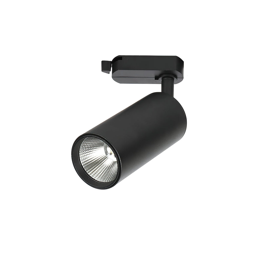 Gilded Rail Track Light | Sleek Gunmetal Black with Golden Cylindrical Heads for Indoor Modern & Industrial Decor