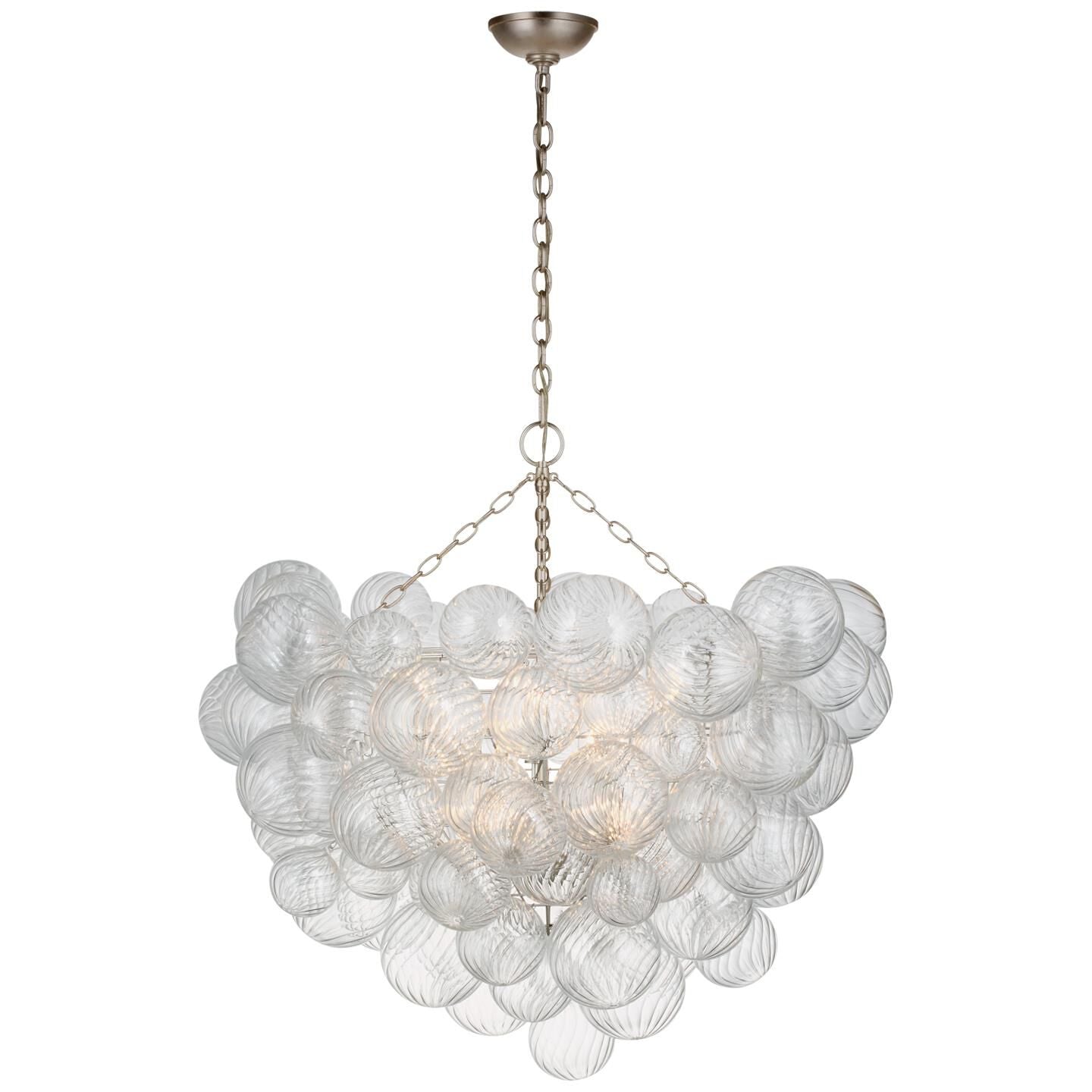 Glass Ball Bubbles Chandelier | Customizable Sizes, Gold Finish & Ideal for Living Room or Dining Area