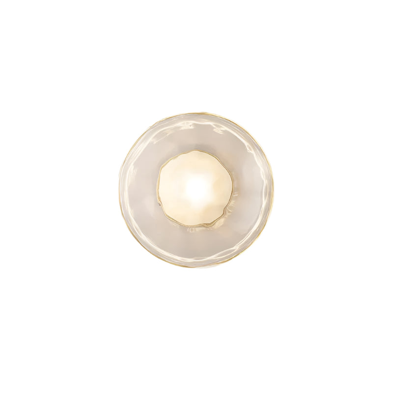 Glass Wall Sconce Light with Nordic Round Design for Bedroom, Living Room & Hallway Accent Lighting