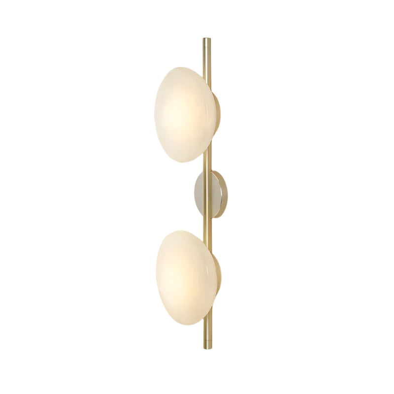 Glass Wall Sconce Light with Nordic Round Design for Bedroom, Living Room & Hallway Accent Lighting