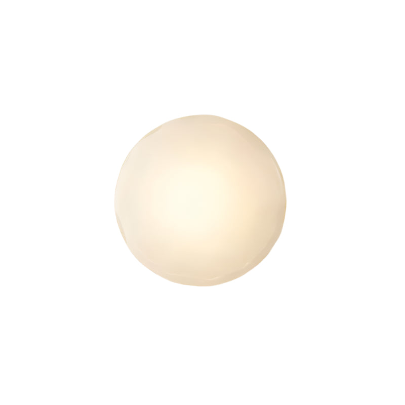 Glass Wall Sconce Light with Nordic Round Design for Bedroom, Living Room & Hallway Accent Lighting