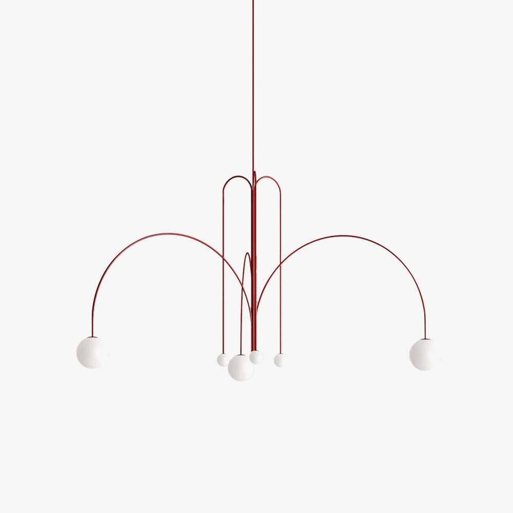 Modern LED Pendant Light | 6 Heads, Metal & Glass Design for Contemporary Indoor Spaces