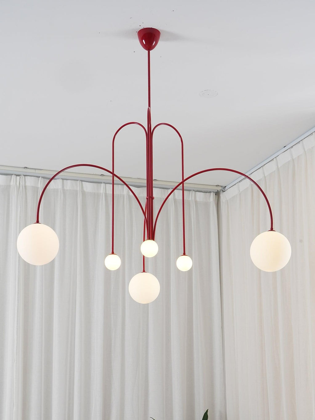 Modern LED Pendant Light | 6 Heads, Metal & Glass Design for Contemporary Indoor Spaces