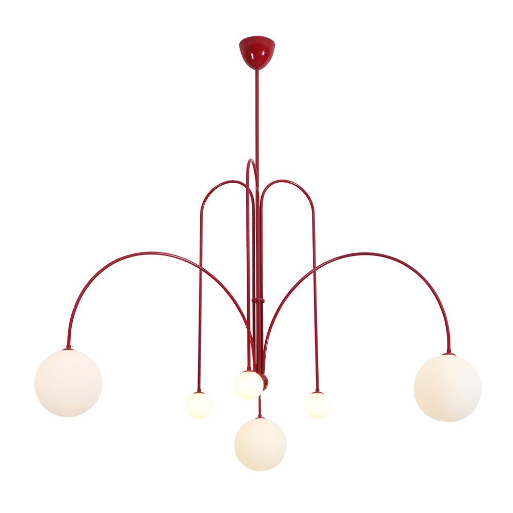 Modern LED Pendant Light | 6 Heads, Metal & Glass Design for Contemporary Indoor Spaces