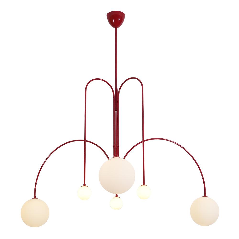 Modern LED Pendant Light | 6 Heads, Metal & Glass Design for Contemporary Indoor Spaces