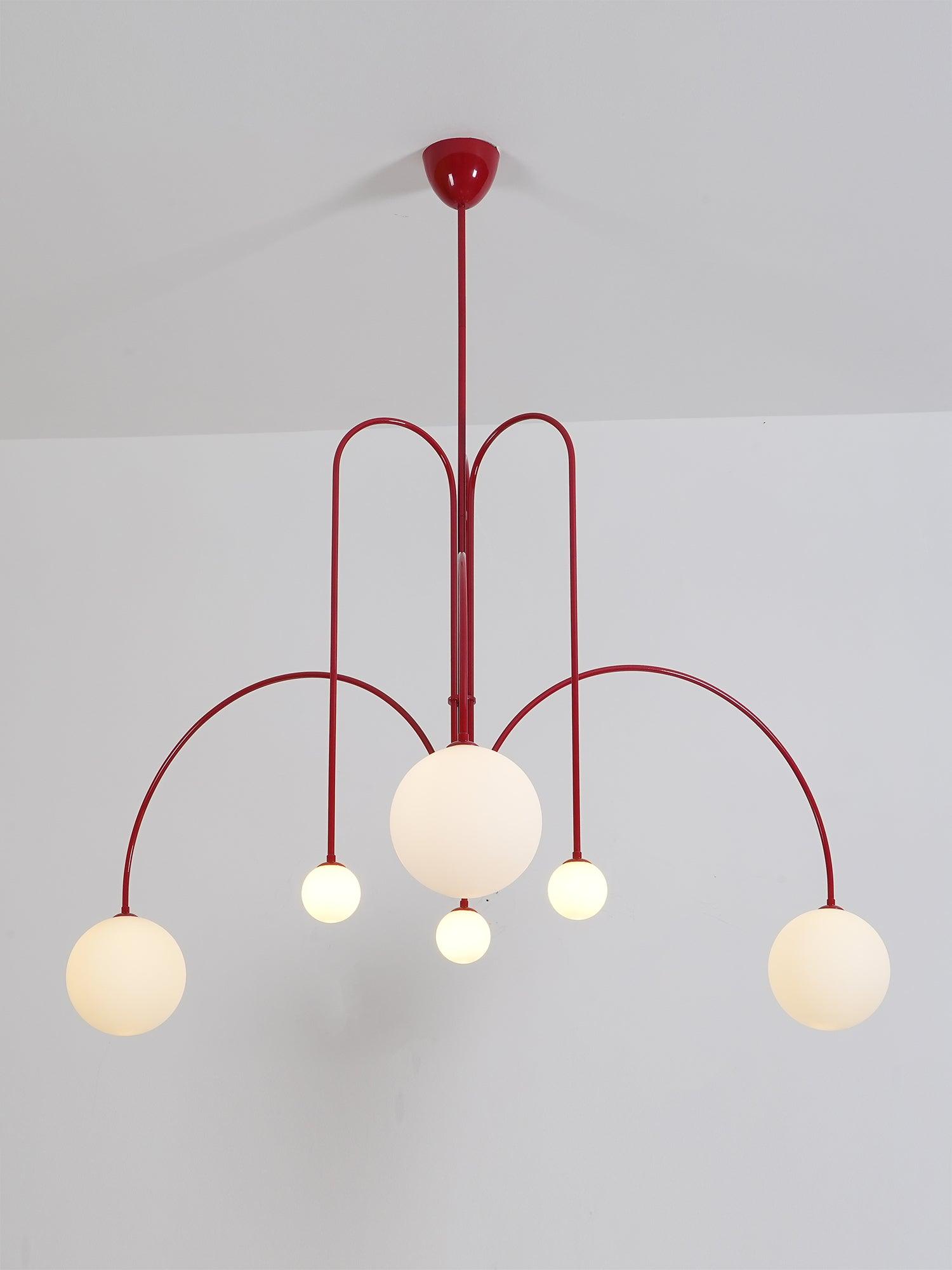 Modern LED Pendant Light | 6 Heads, Metal & Glass Design for Contemporary Indoor Spaces