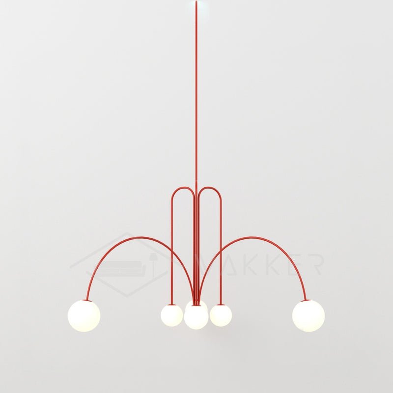 Modern LED Pendant Light | 6 Heads, Metal & Glass Design for Contemporary Indoor Spaces