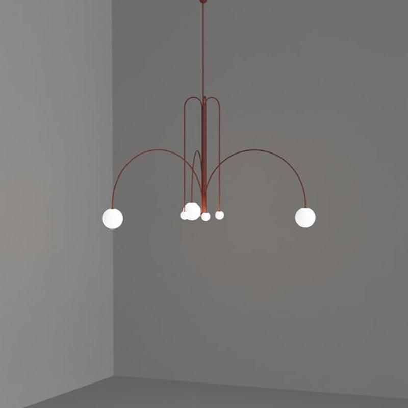 Modern LED Pendant Light | 6 Heads, Metal & Glass Design for Contemporary Indoor Spaces