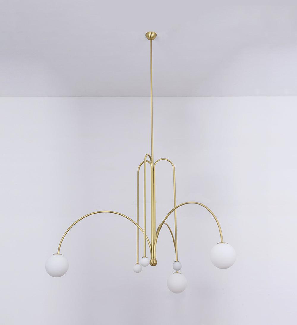Modern LED Pendant Light | 6 Heads, Metal & Glass Design for Contemporary Indoor Spaces