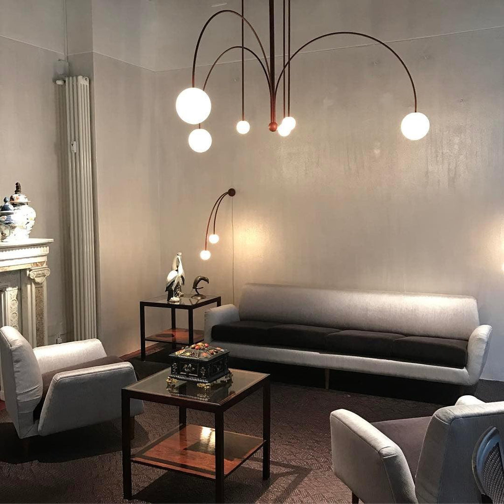 Modern LED Pendant Light | 6 Heads, Metal & Glass Design for Contemporary Indoor Spaces
