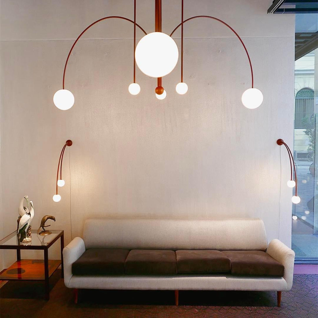 Modern LED Pendant Light | 6 Heads, Metal & Glass Design for Contemporary Indoor Spaces