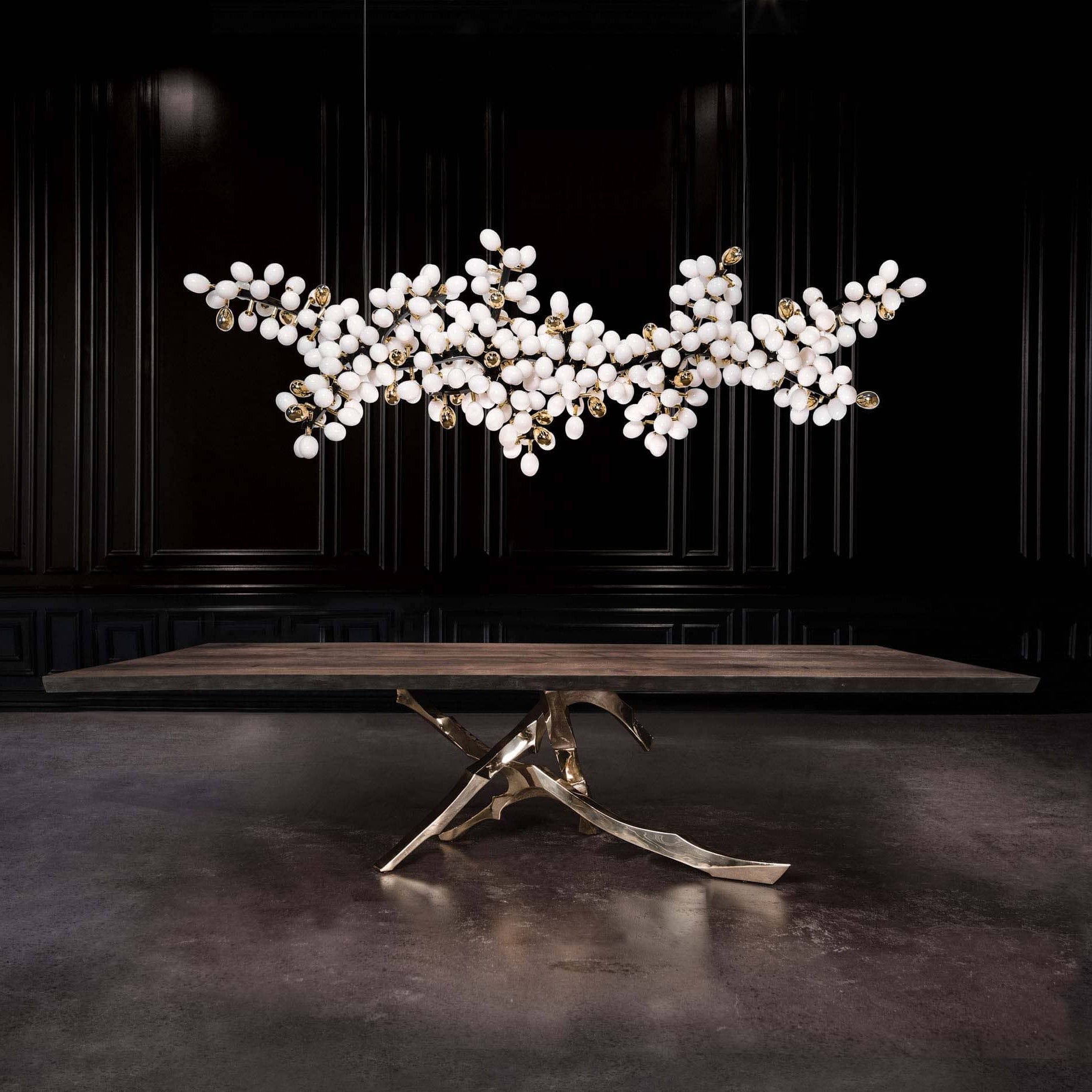 Grape Vine Bunch Chandelier Light Fixture for Dining Room & Rustic Decor